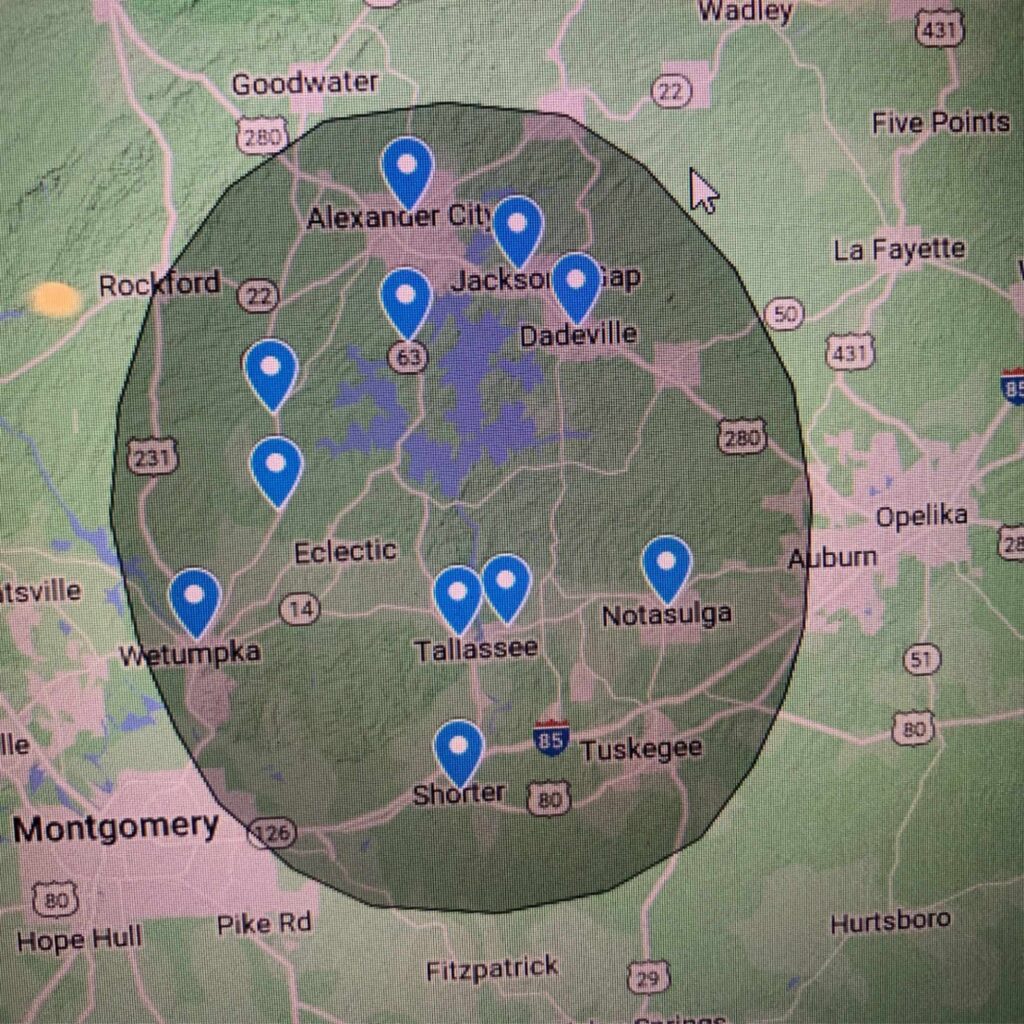 lake martin air service areas